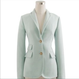J.Crew double Serge Wool Hacking Jacket, 8, Mint